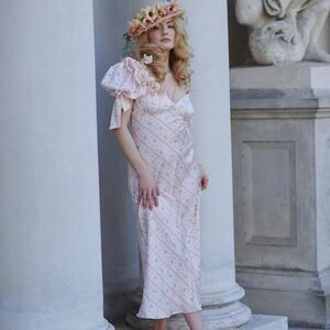 SELKIE The Pillow Fight Poet Slip Dress NWT